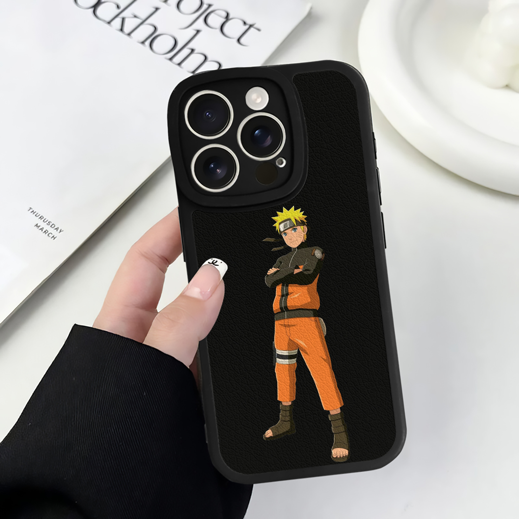 （画像用） NARUTO -ナルト- うずまき ナルト Uzumaki Naruto 【iPhone 16シリーズ対応】シリコンスマホケース（レザー調） 材質：シリコン
